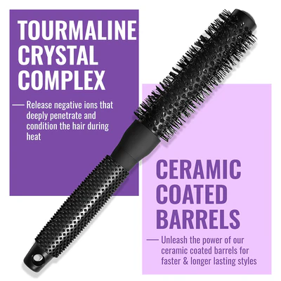 ER25 Ionic Ceramic Round Hair Brush 1½" - Image 5